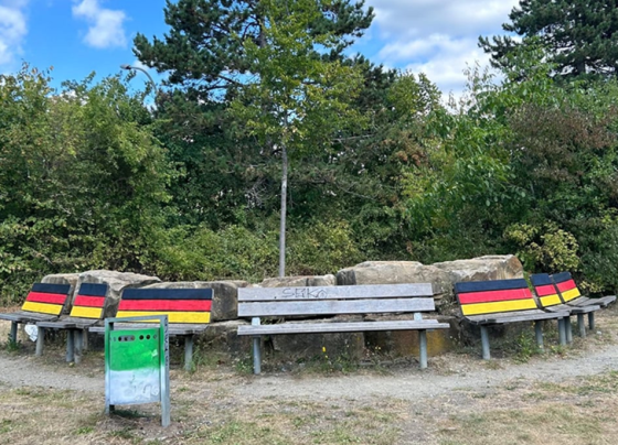 bemalte-parkbänke-mit-deutschlandflagge-entfachen-diskussion